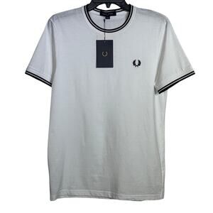 Fred Perry Twin Tipped T-Shirt white/black small  $70